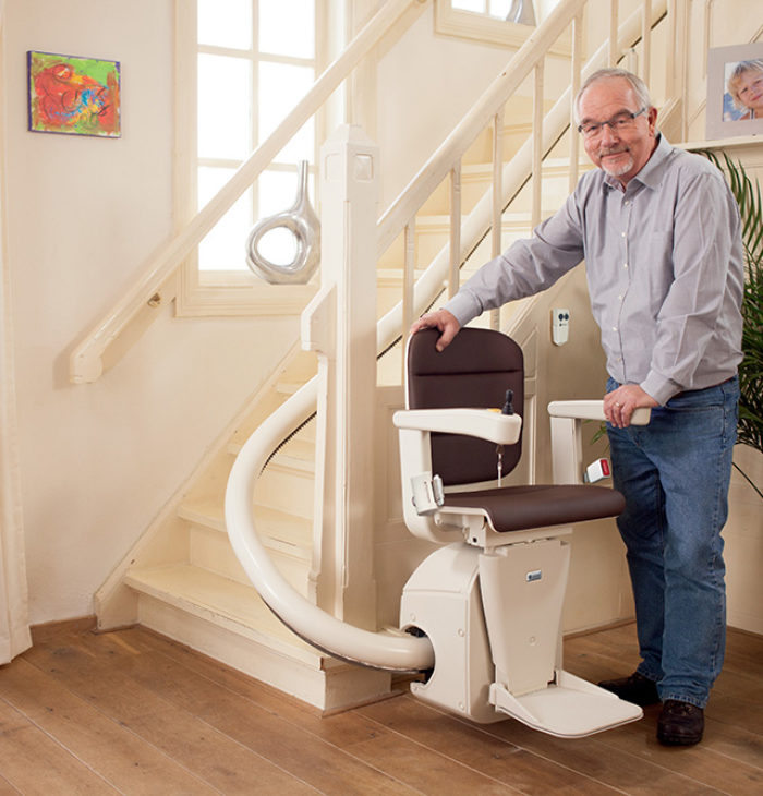 los angeles curved stair lift chair