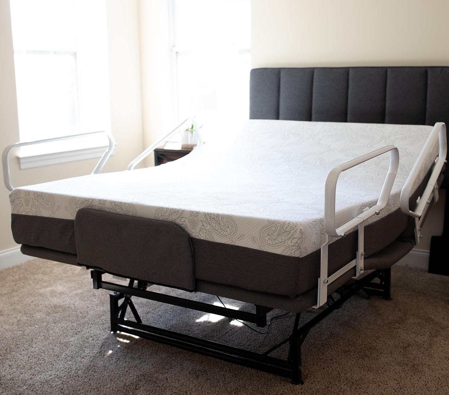 flexabed orange 3 motor high low fully electric hospital bed